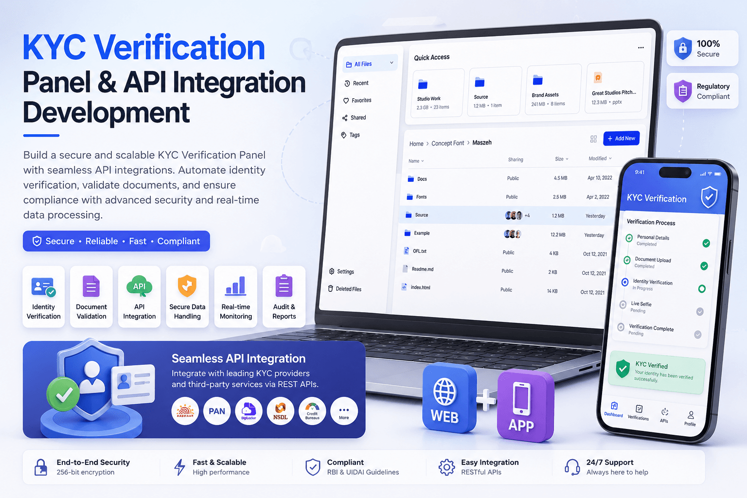 KYC Verification Panel & API Integration Development
